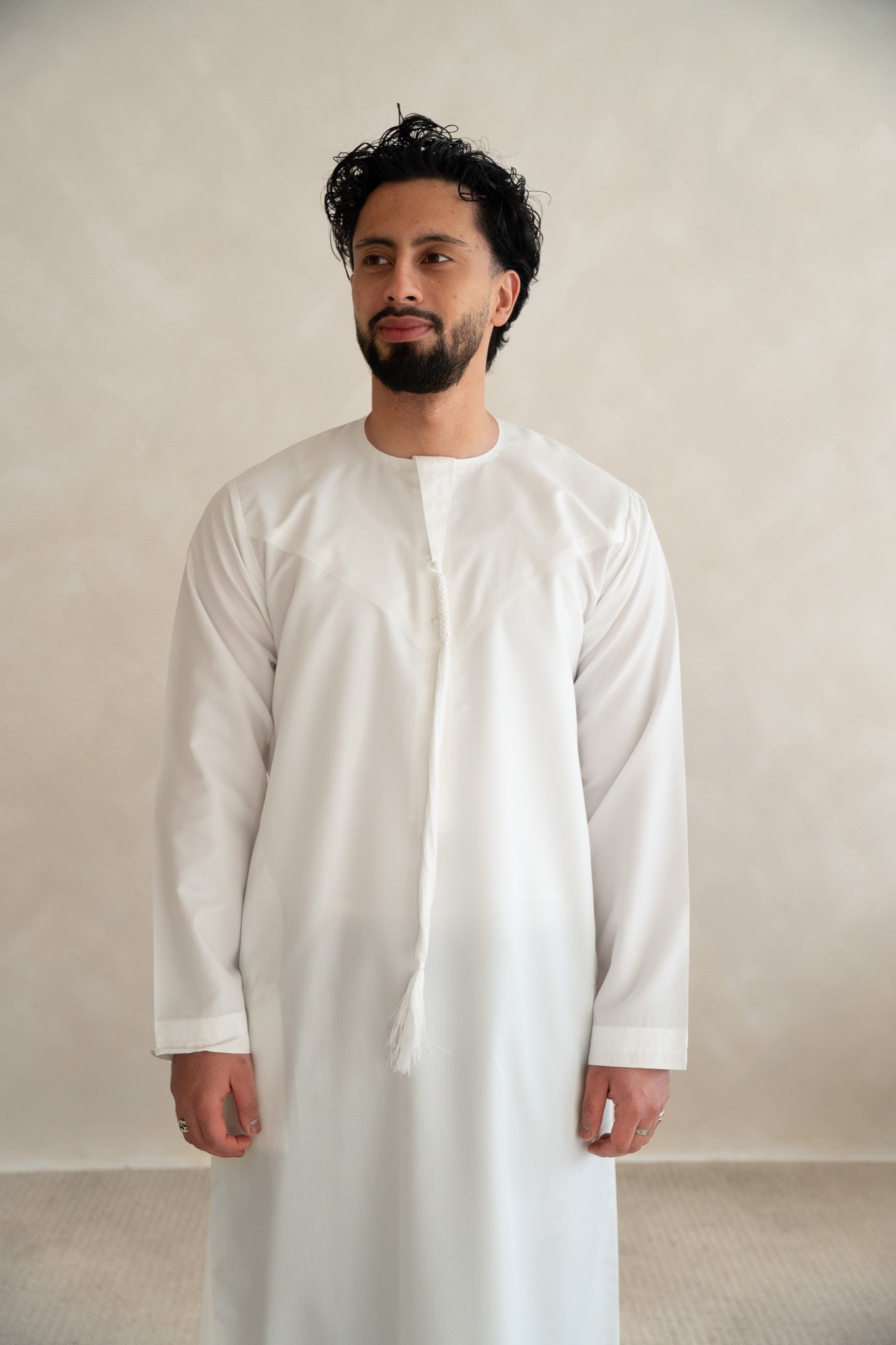 White Platinum Emirati Thobe (Cotton)