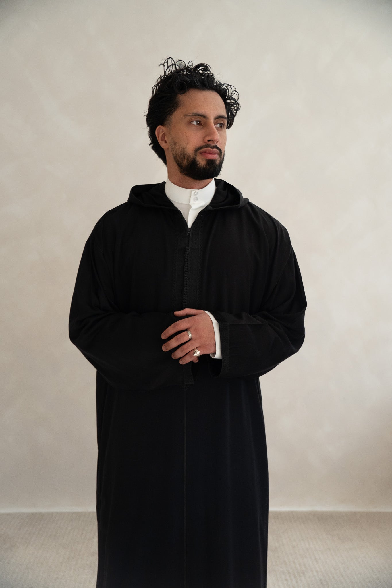 Black Moroccan Premium Djellaba Thobe