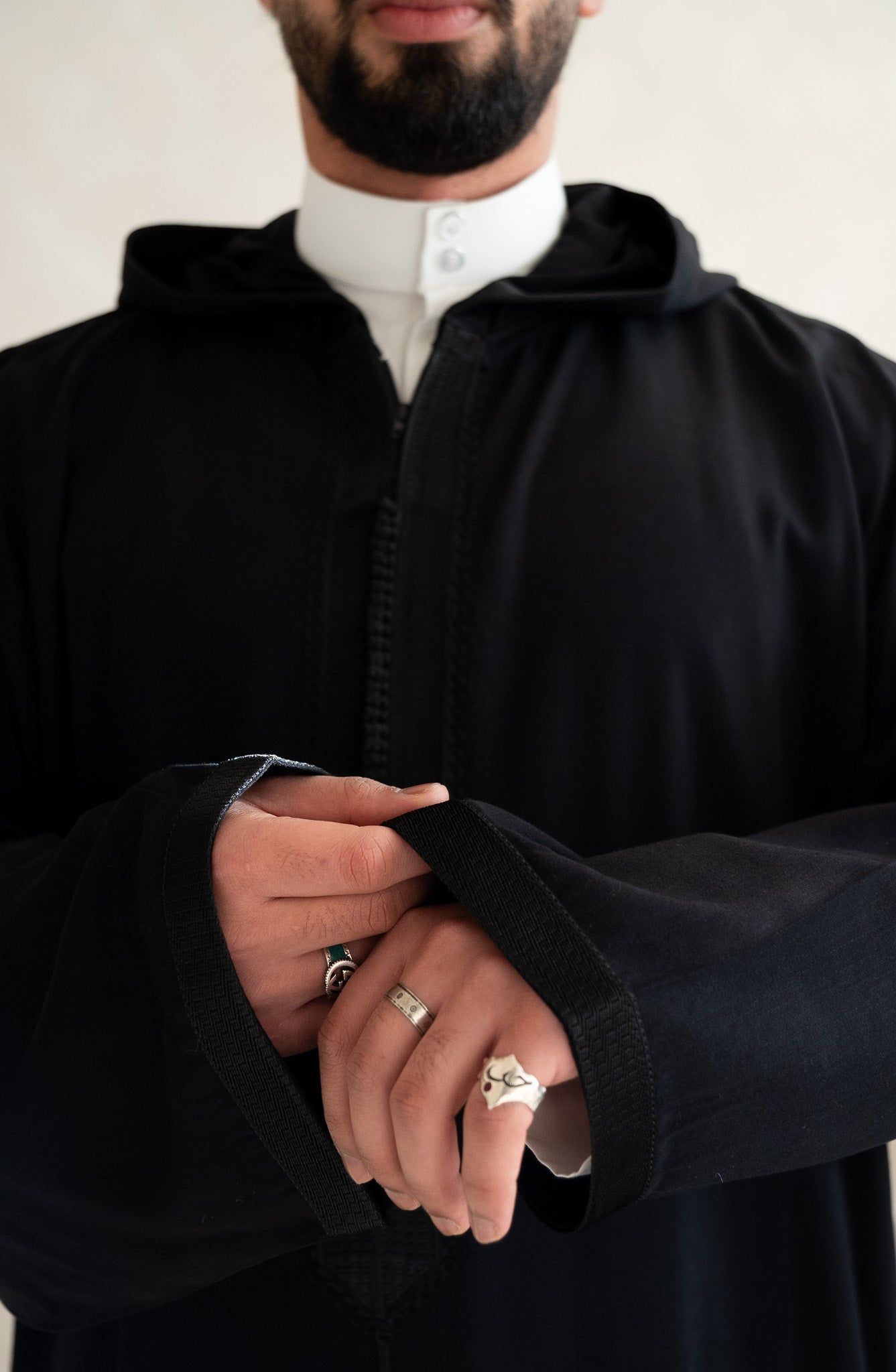 Black Moroccan Premium Djellaba Thobe