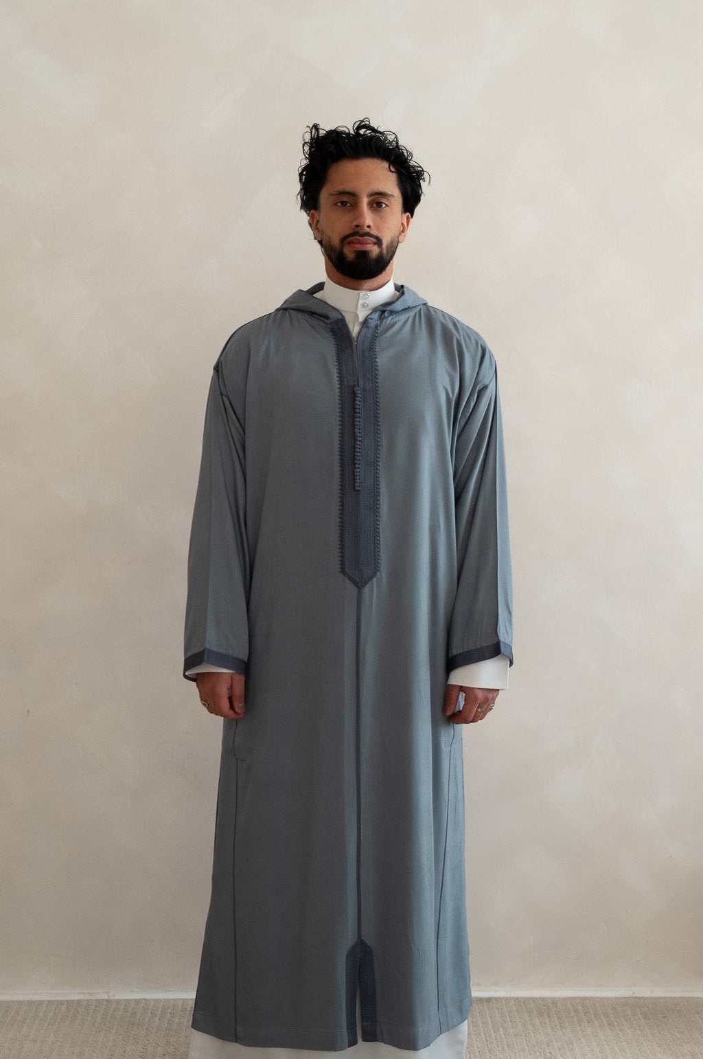 Steel Blue Moroccan Premium Djellaba Thobe