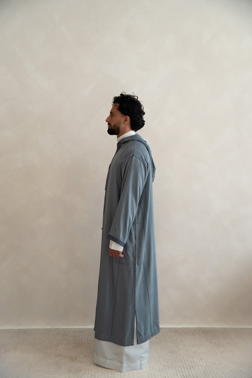 Steel Blue Moroccan Premium Djellaba Thobe