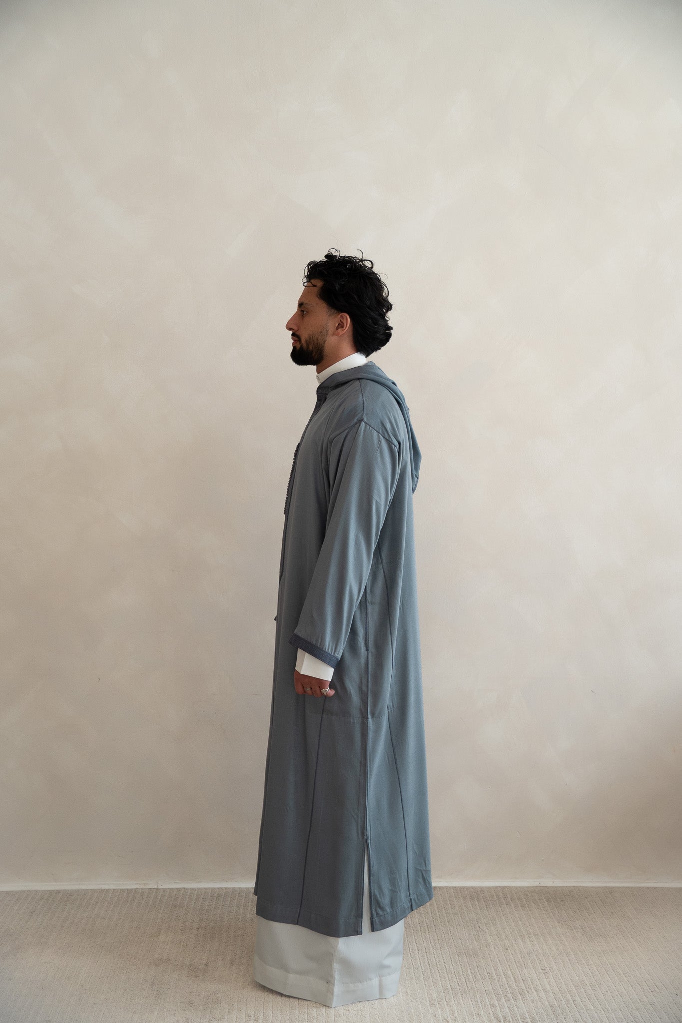 Steel Blue Moroccan Premium Djellaba Thobe