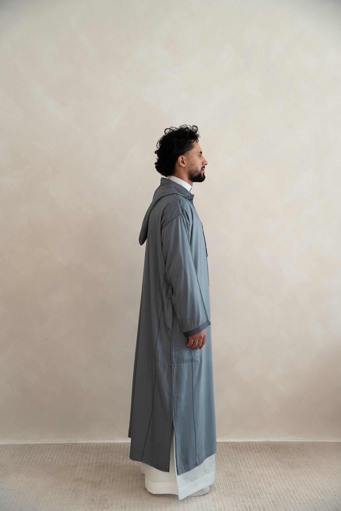 Steel Blue Moroccan Premium Djellaba Thobe