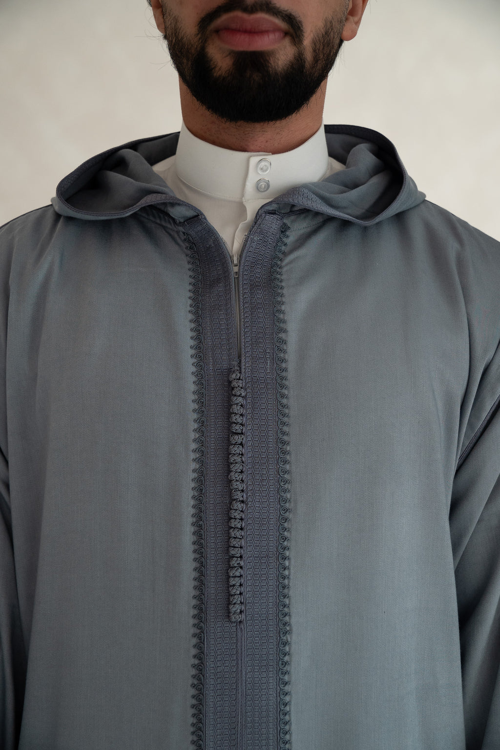 Steel Blue Moroccan Premium Djellaba Thobe