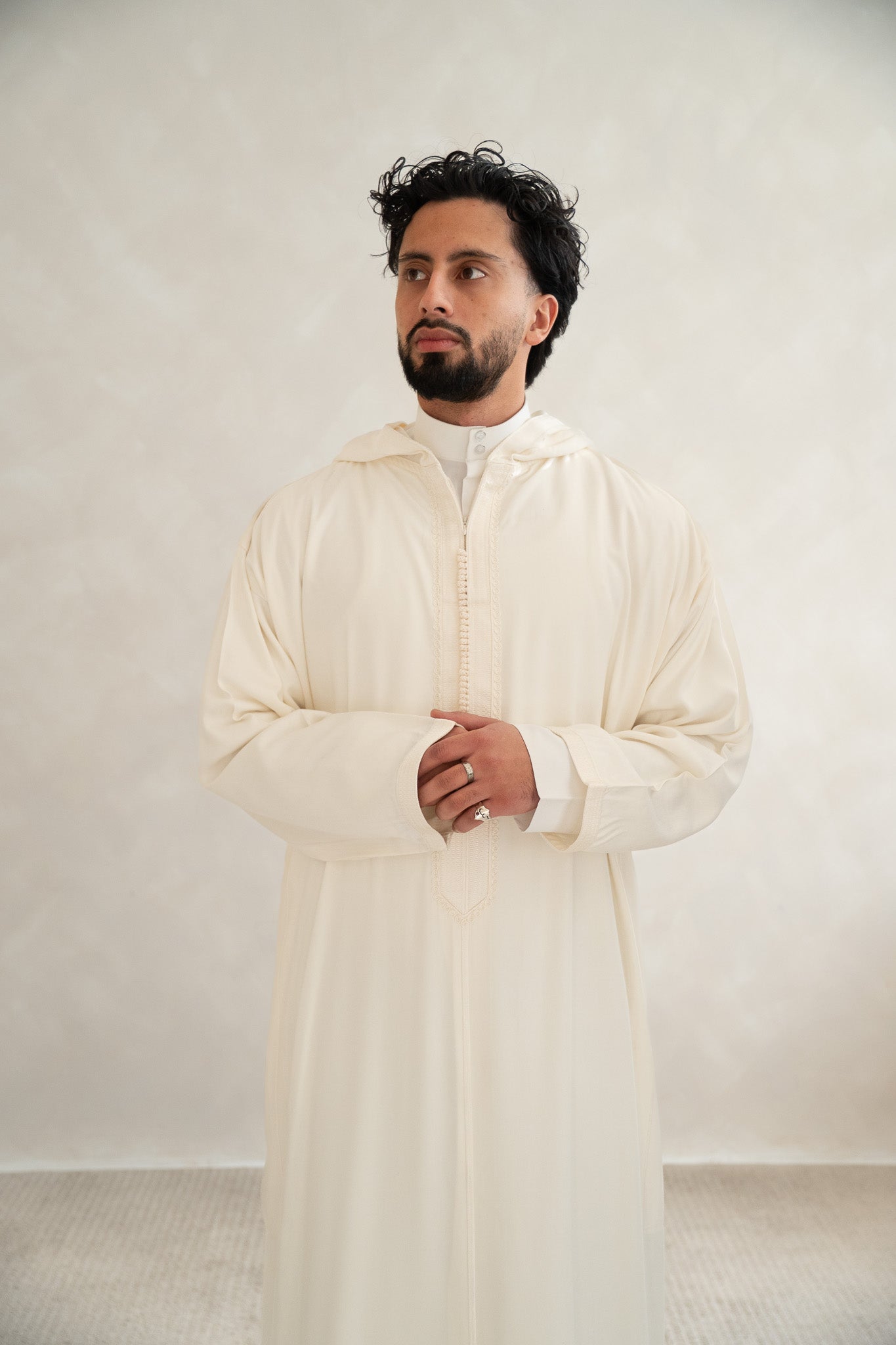 Off-White Moroccan Premium Djellaba Thobe