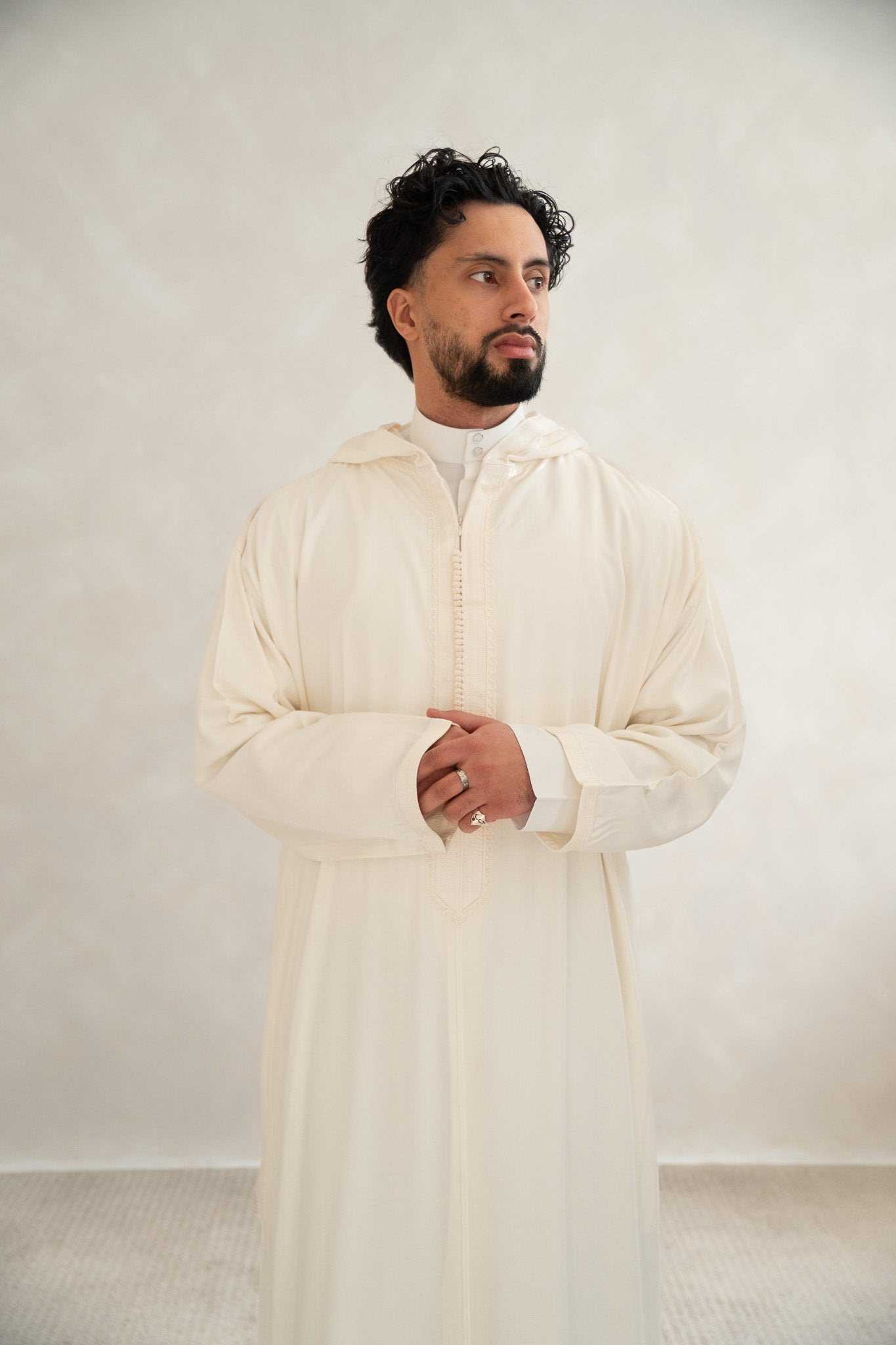 Off-White Moroccan Premium Djellaba Thobe