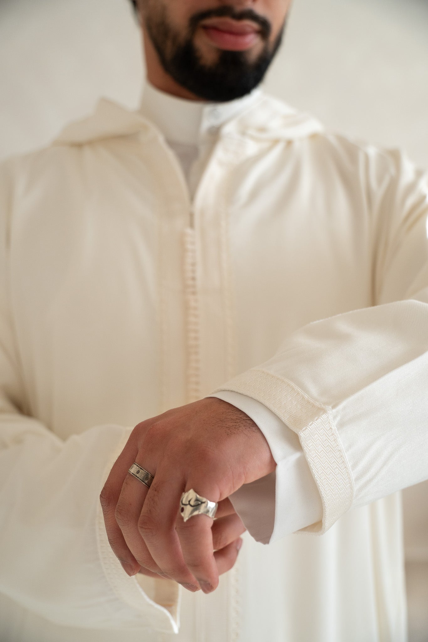 Off-White Moroccan Premium Djellaba Thobe