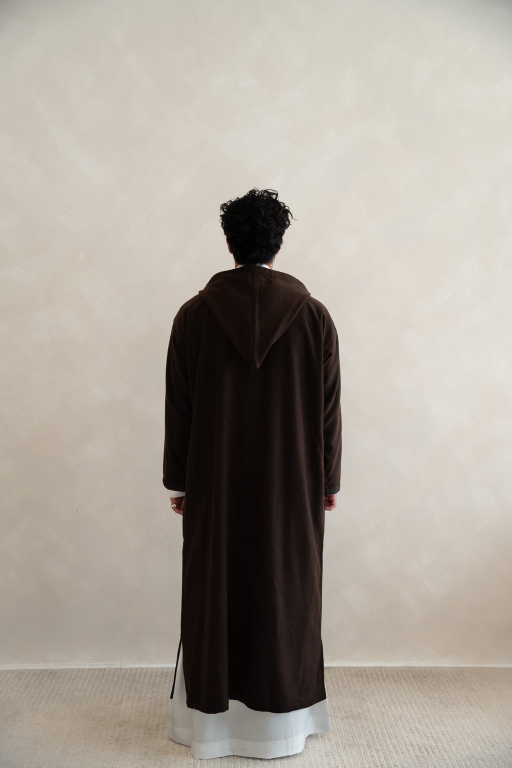 Deep Brown Premium Moroccan Cashmere Djellaba Thobe