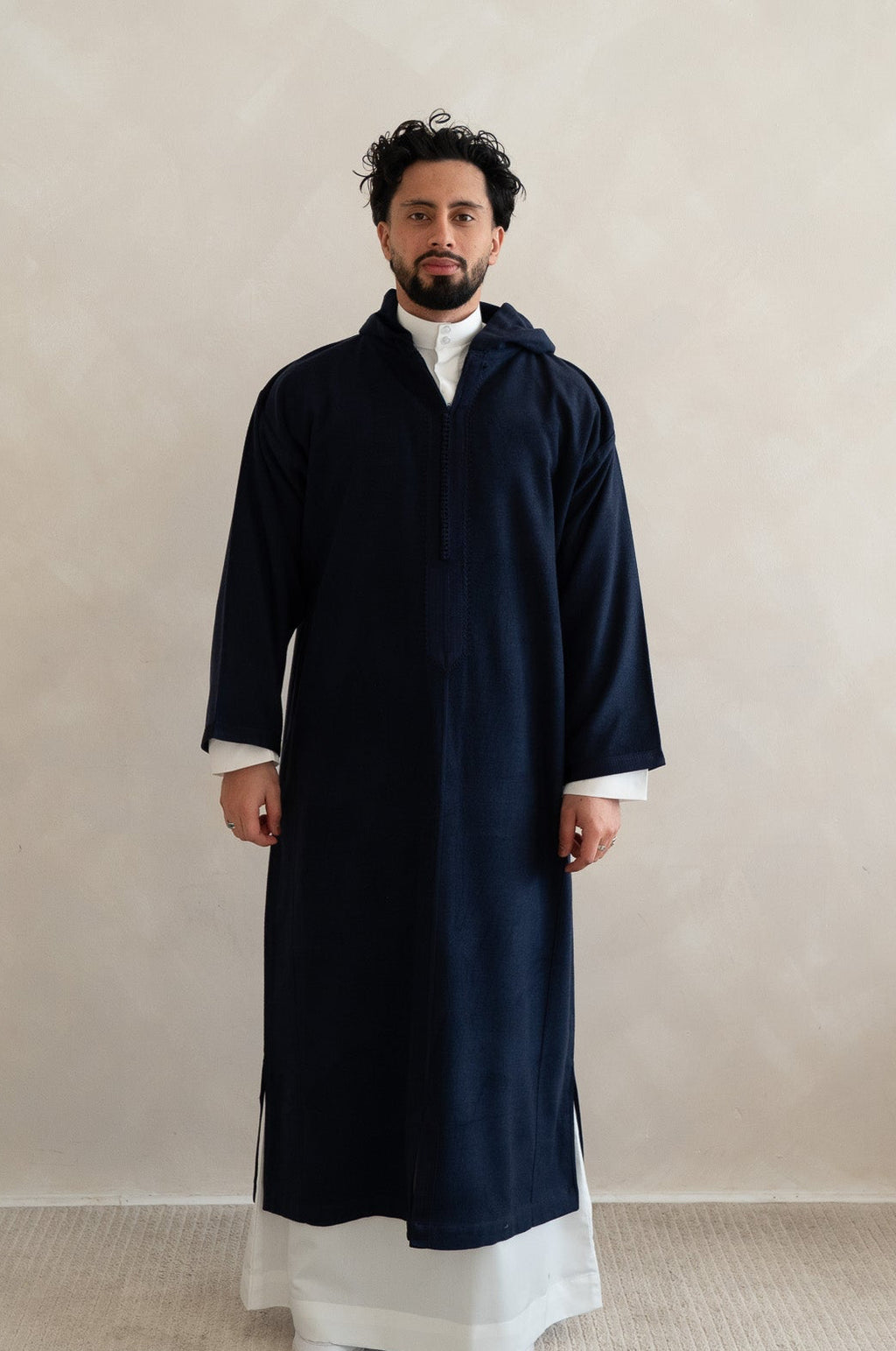 Navy Premium Moroccan Cashmere Djellaba Thobe