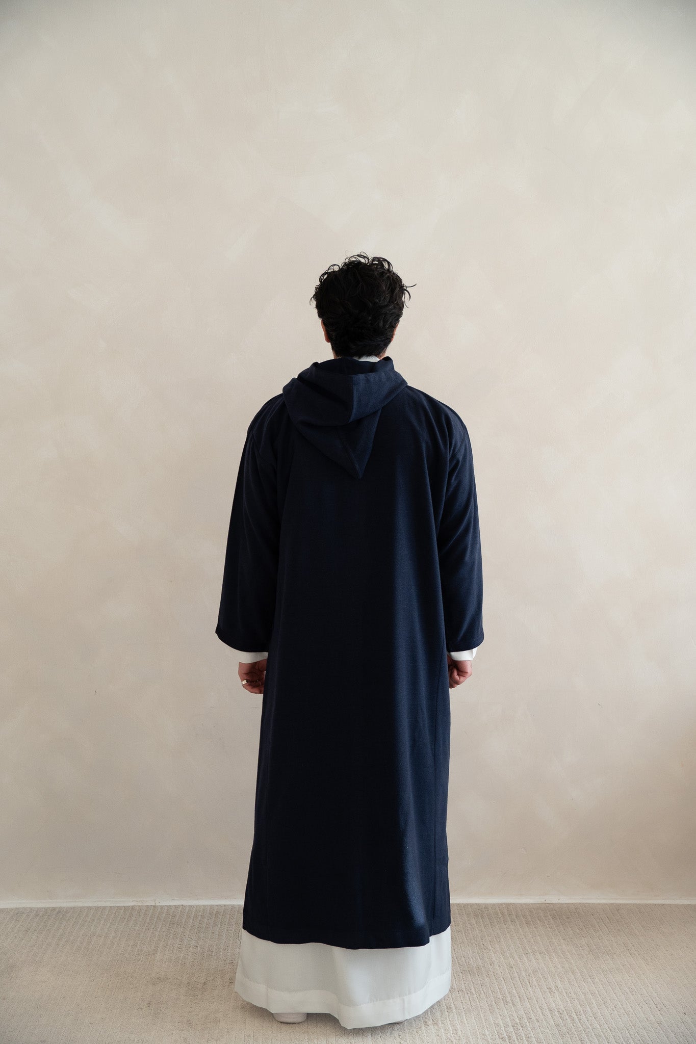 Navy Premium Moroccan Cashmere Djellaba Thobe