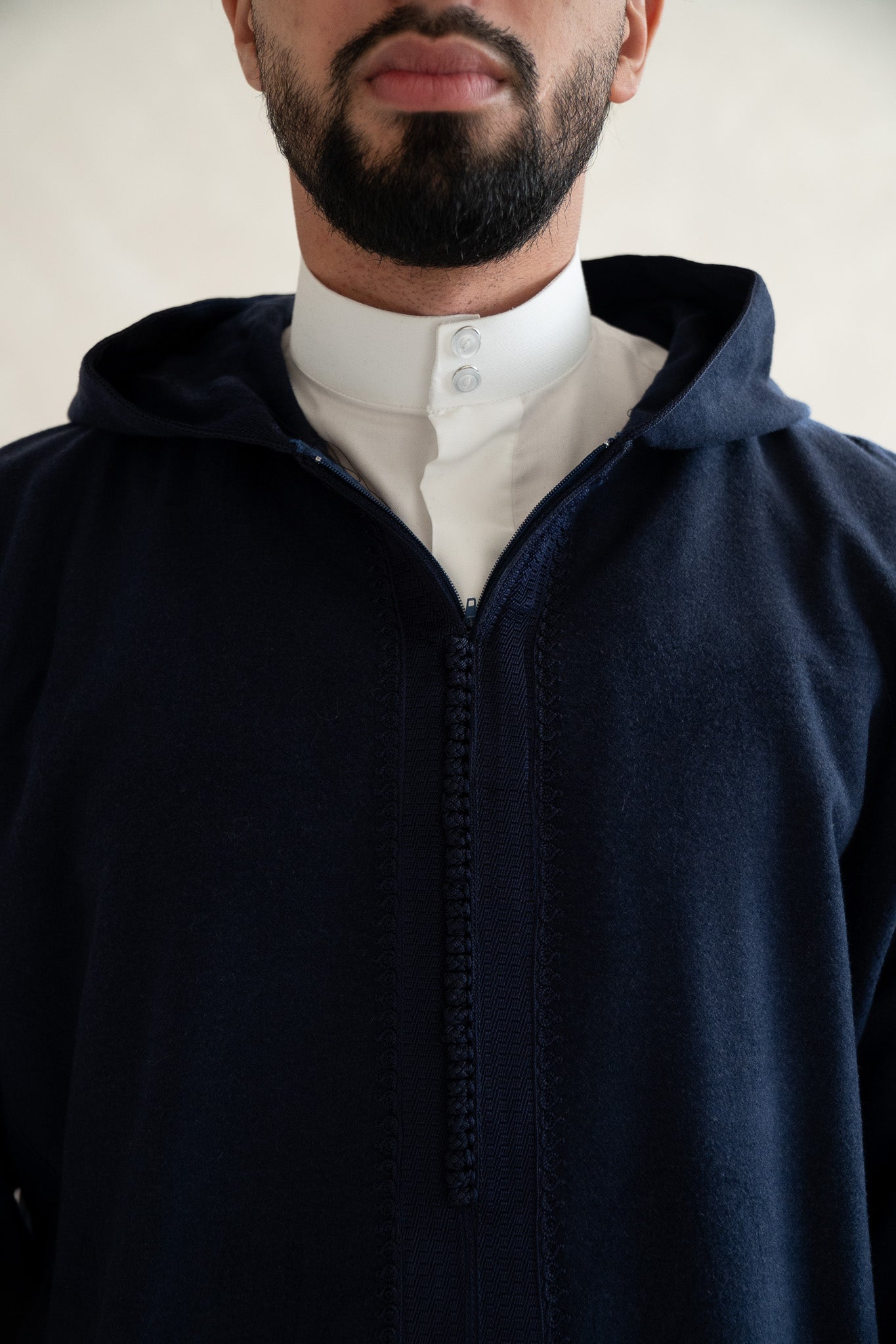 Navy Premium Moroccan Cashmere Djellaba Thobe