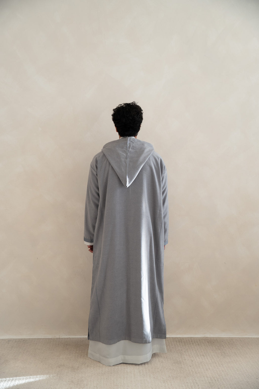 Silver Grey Premium Moroccan Cashmere Djellaba Thobe
