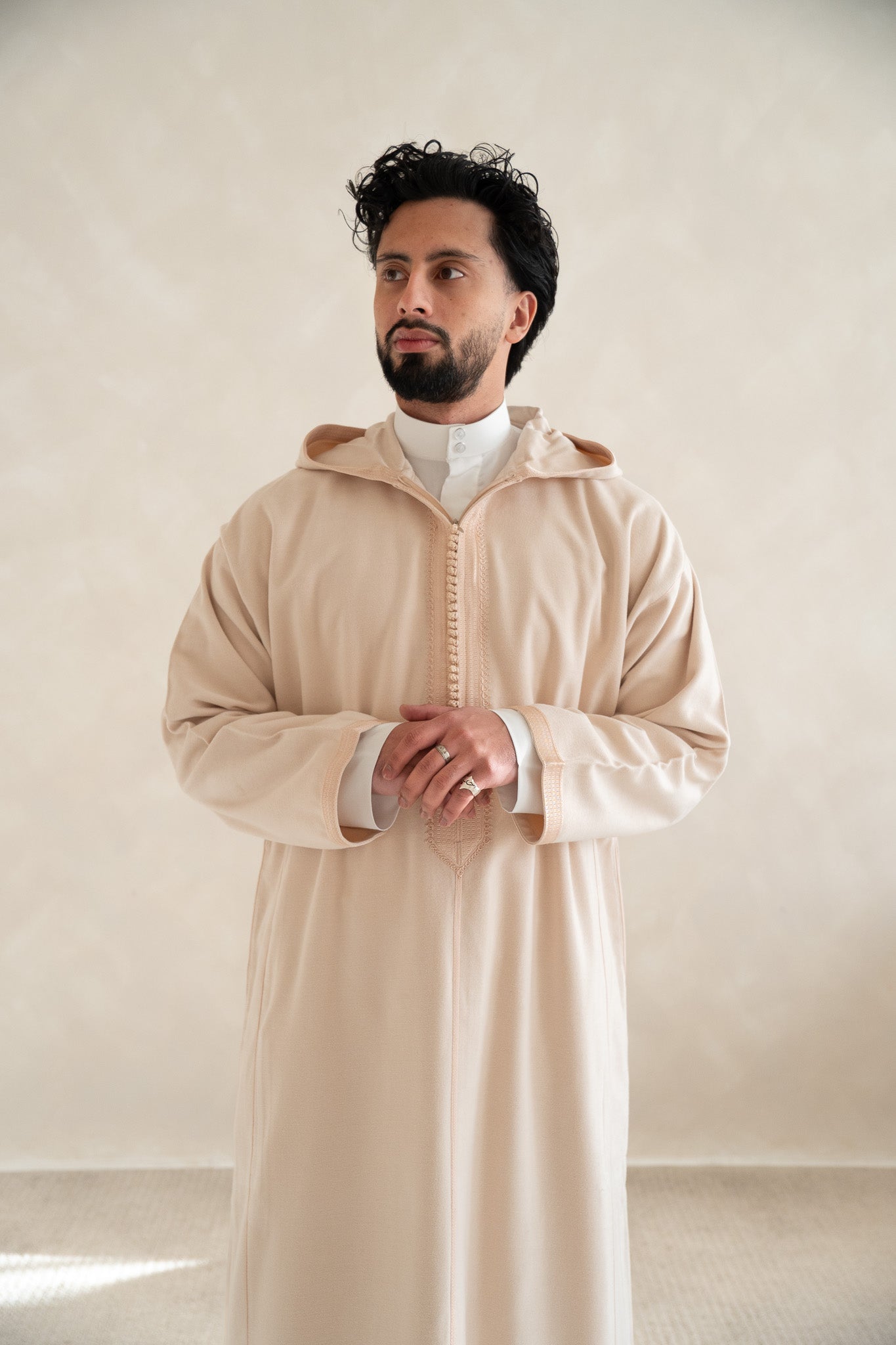 Sand Premium Moroccan Cashmere Djellaba Thobe