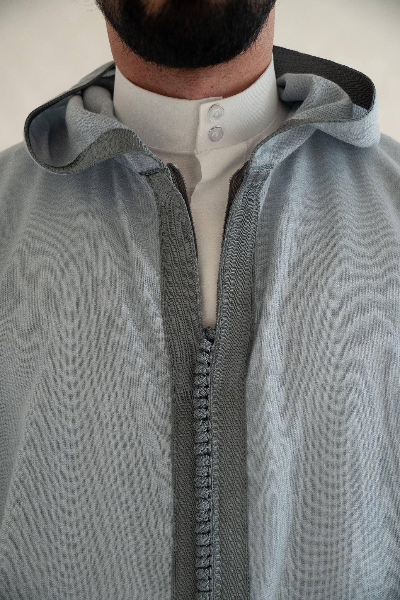 Sky Blue Moroccan Linen Essential Djellaba Thobe