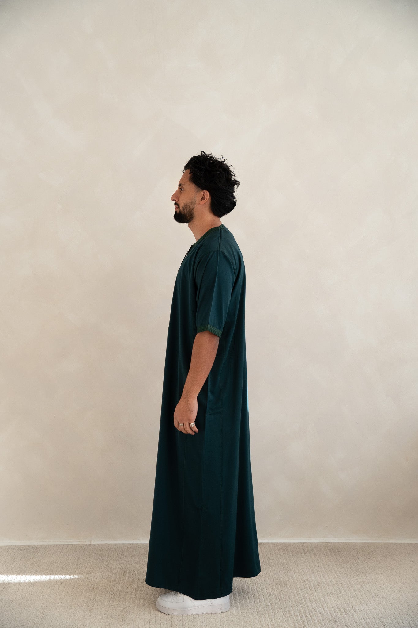 Forest Green Half Sleeve Moroccan Gandoura Thobe