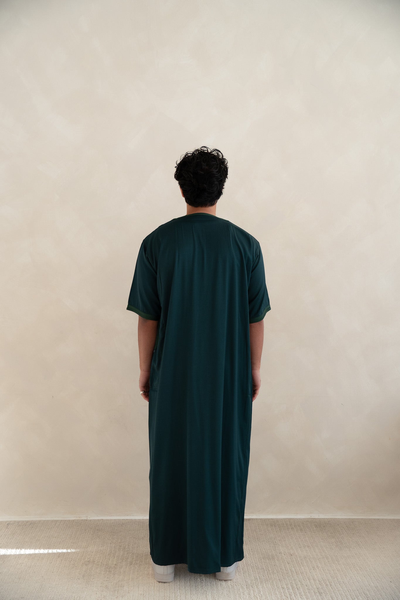 Forest Green Half Sleeve Moroccan Gandoura Thobe