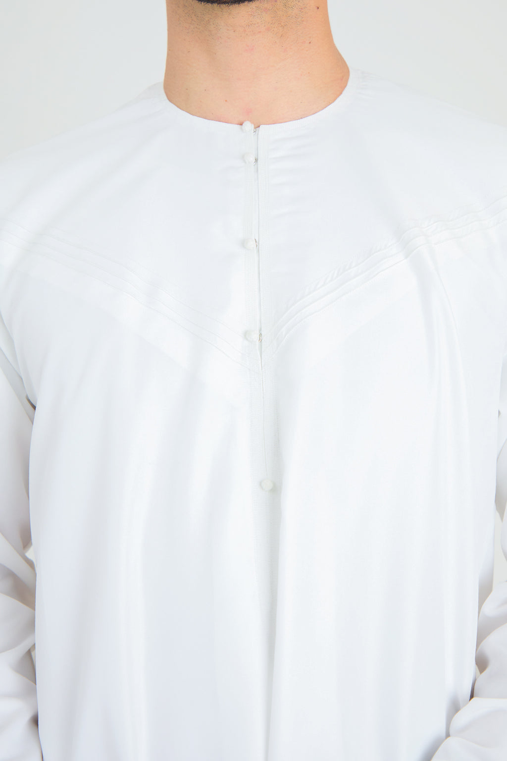 White with Stitching  Emirati Thobe, Emirati Thobes