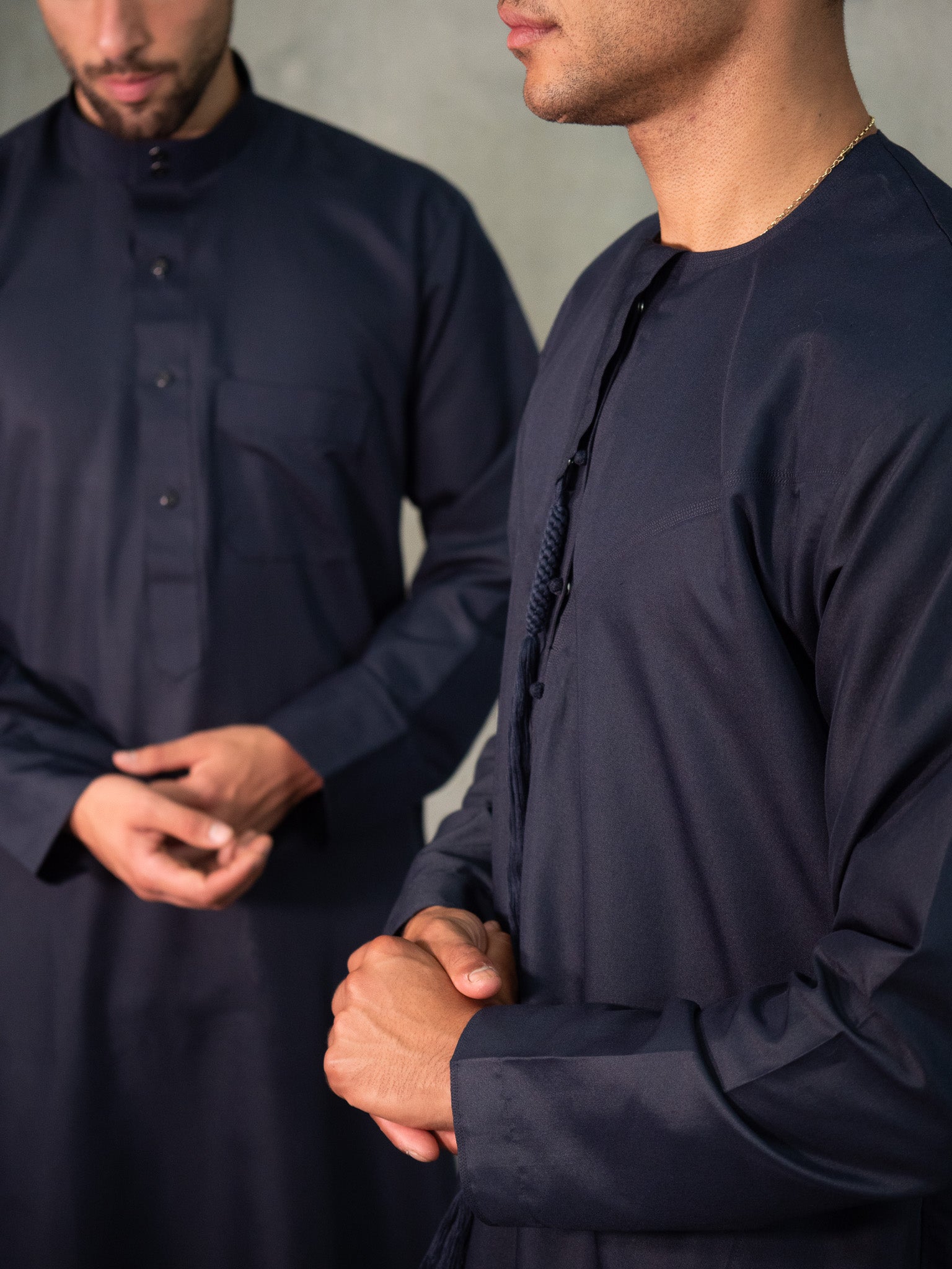 Navy Grey Emirati Thobe, Emirati Thobes