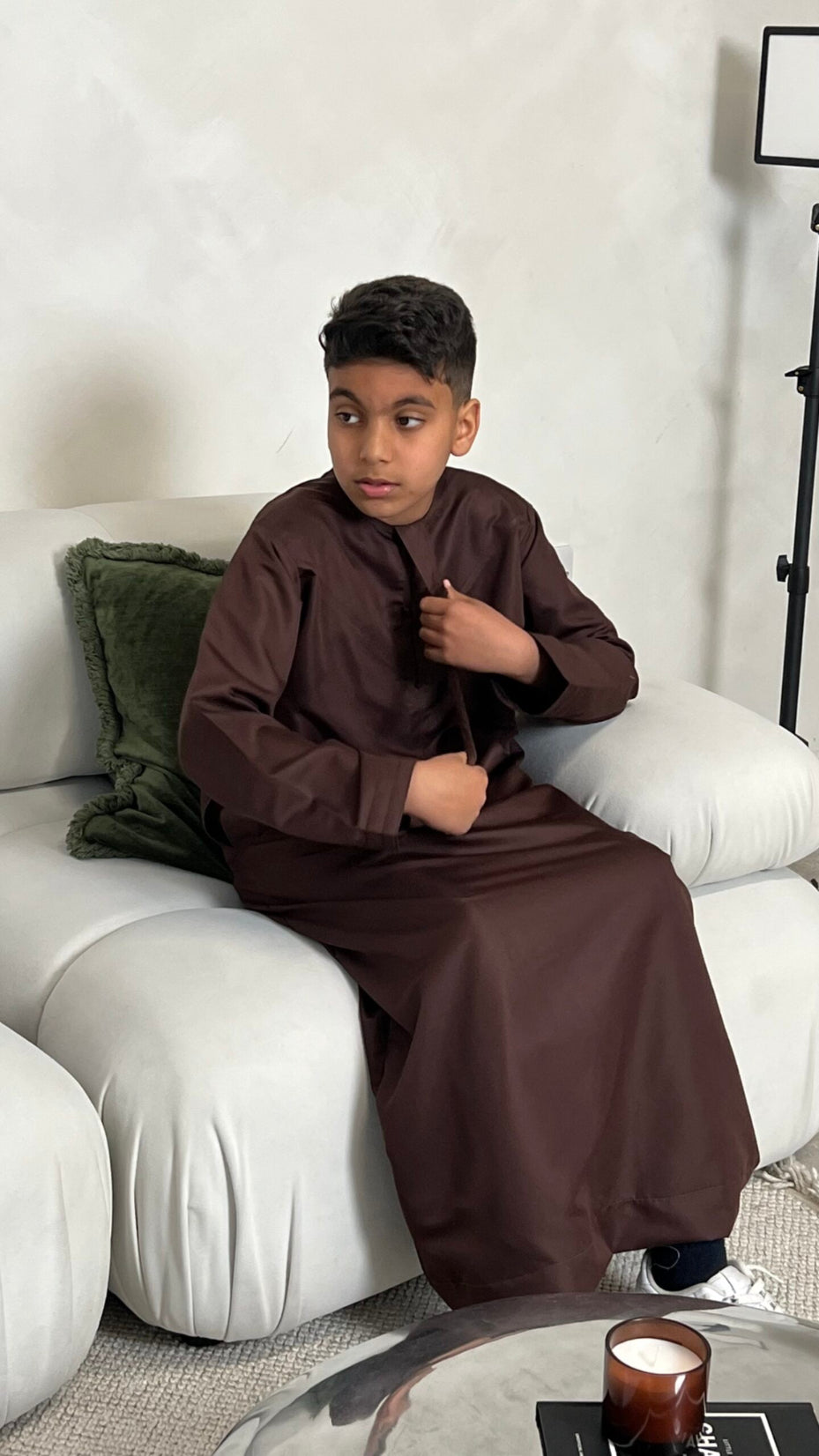 Burgundy Emirati Kids, Emirati Thobes