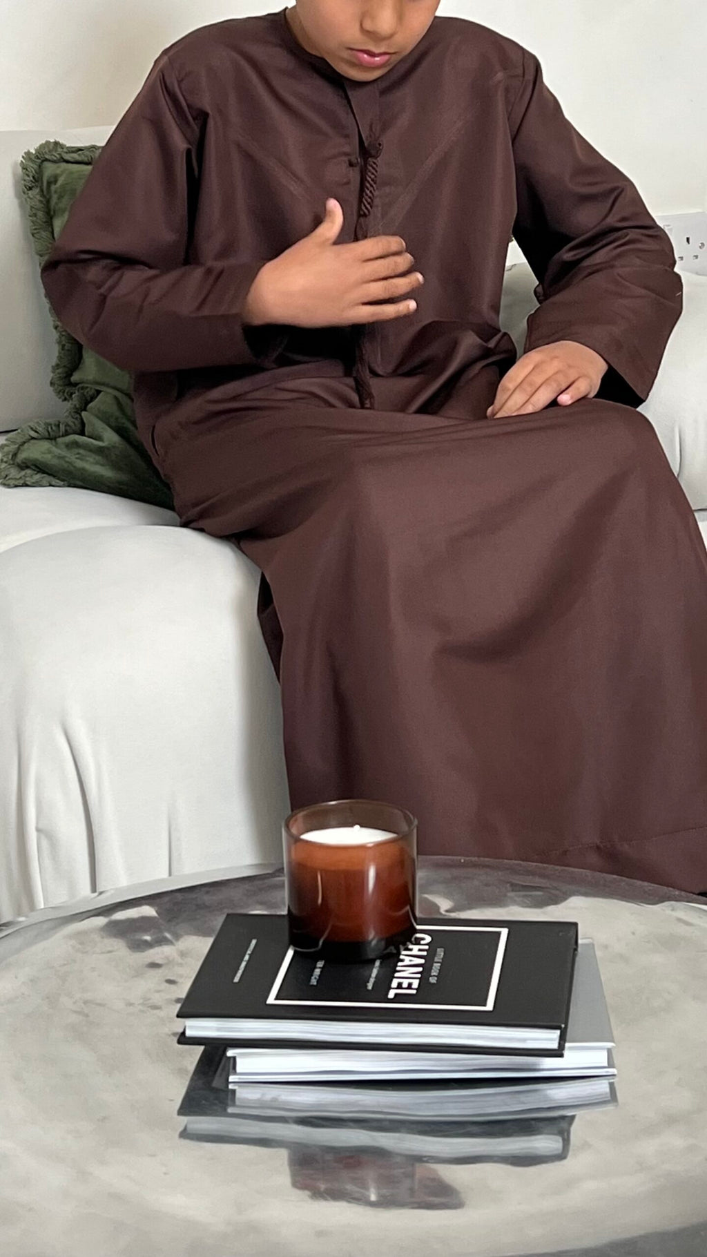 Burgundy Emirati Kids, Emirati Thobes