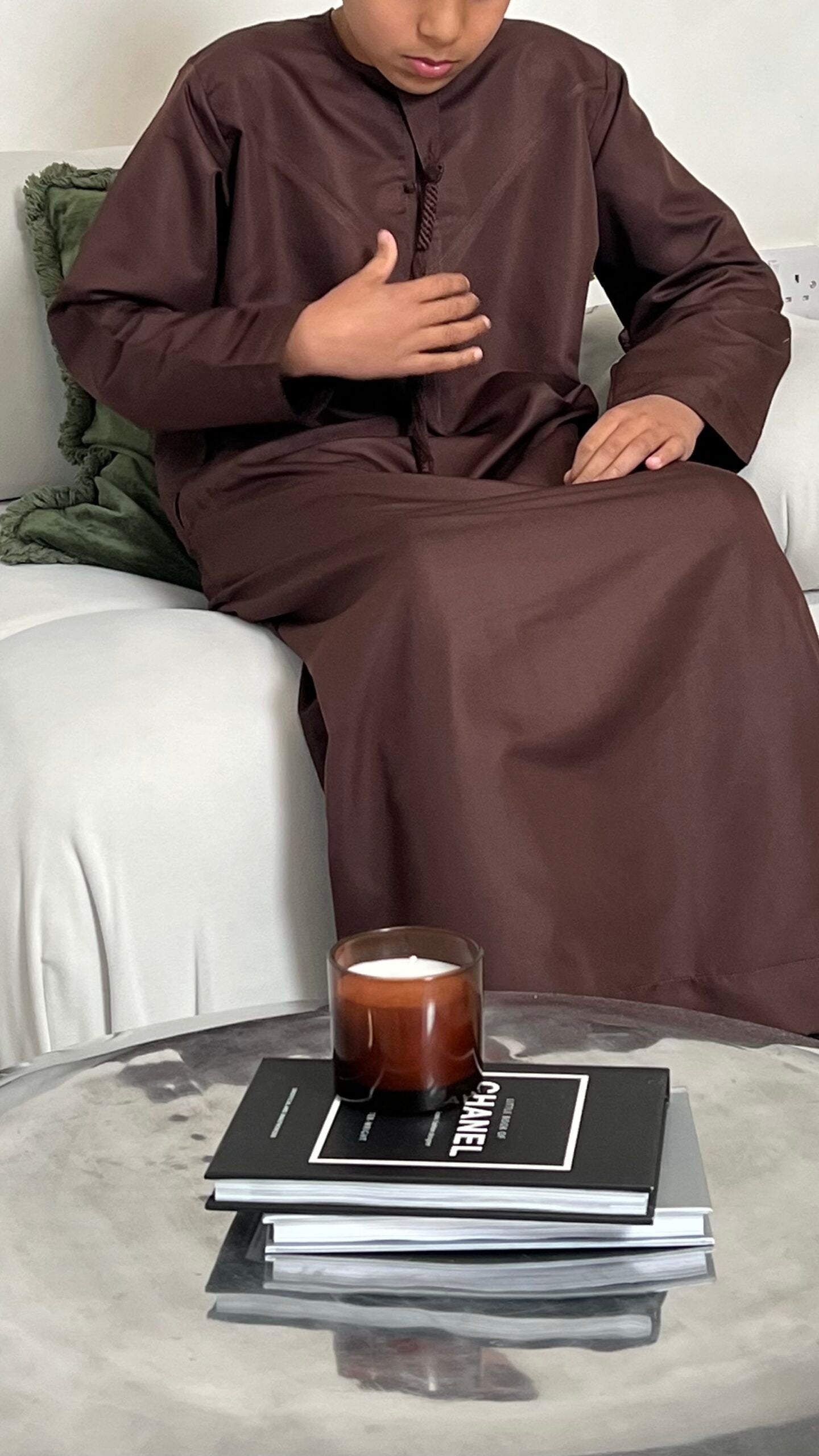 Burgundy Emirati Kids, Emirati Thobes