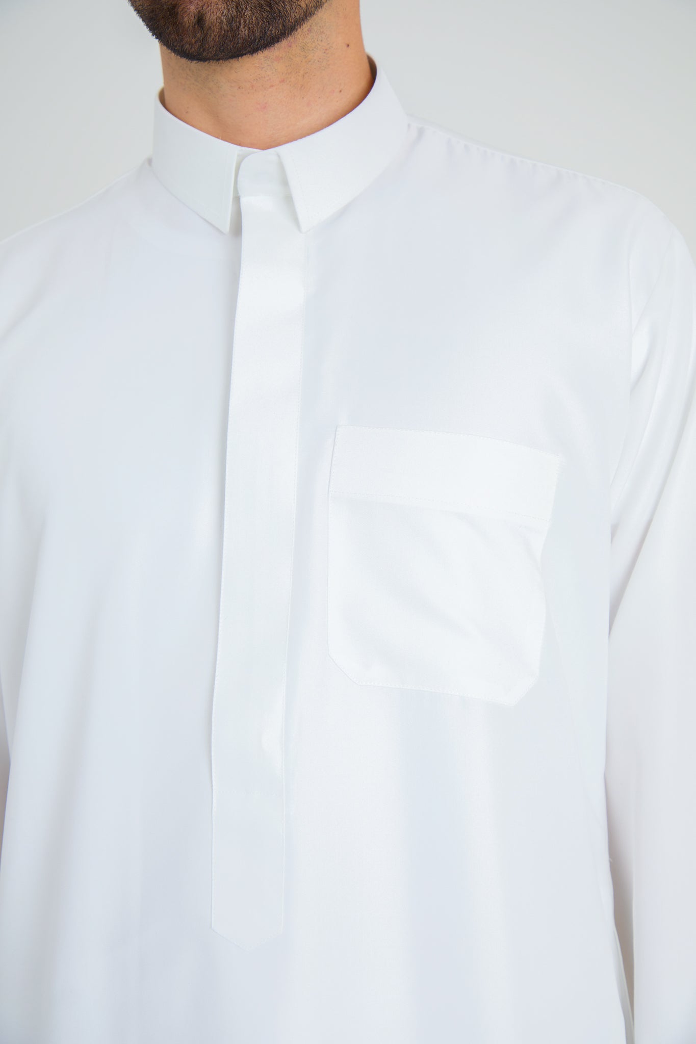 White Qatari Thobe, Collared Thobes