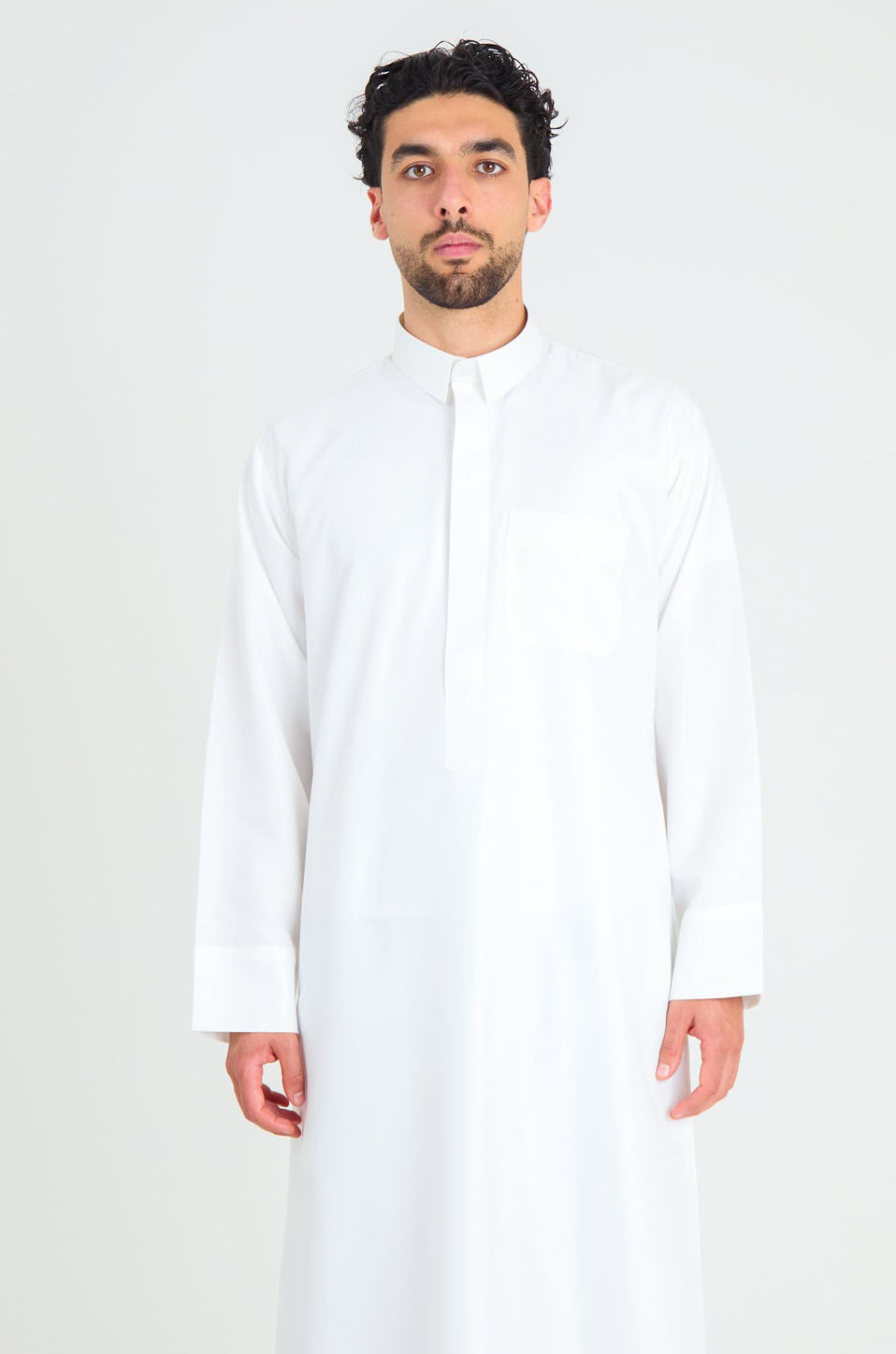 White Qatari Thobe, Collared Thobes