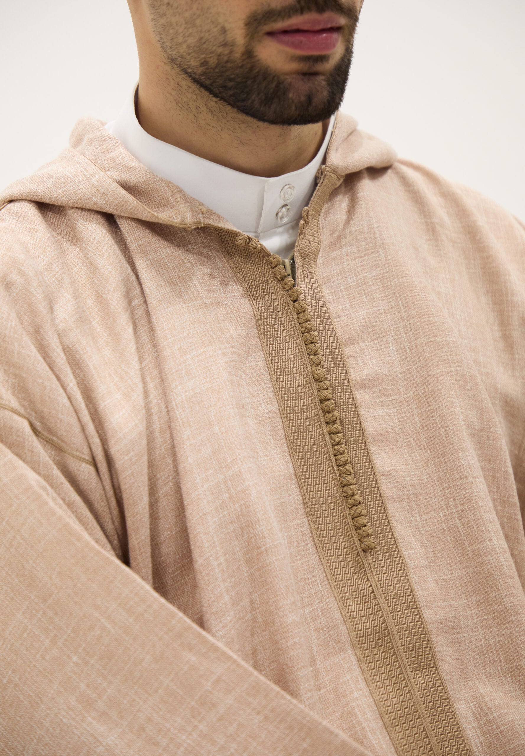 Coffee Linen Djellaba, Hooded Thobes