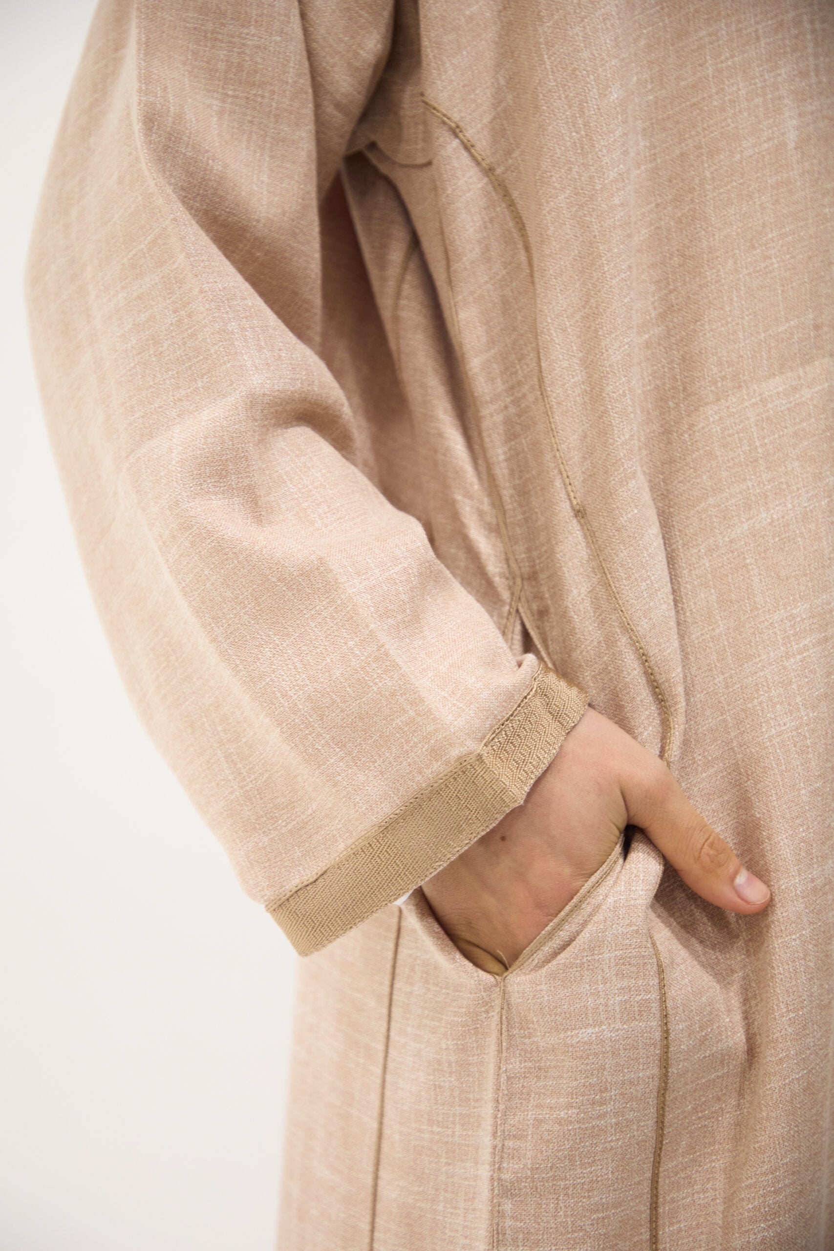 Coffee Linen Djellaba, Hooded Thobes