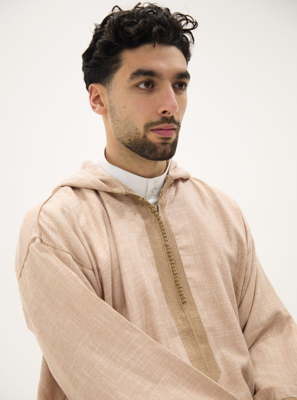 Coffee Linen Djellaba, Hooded Thobes