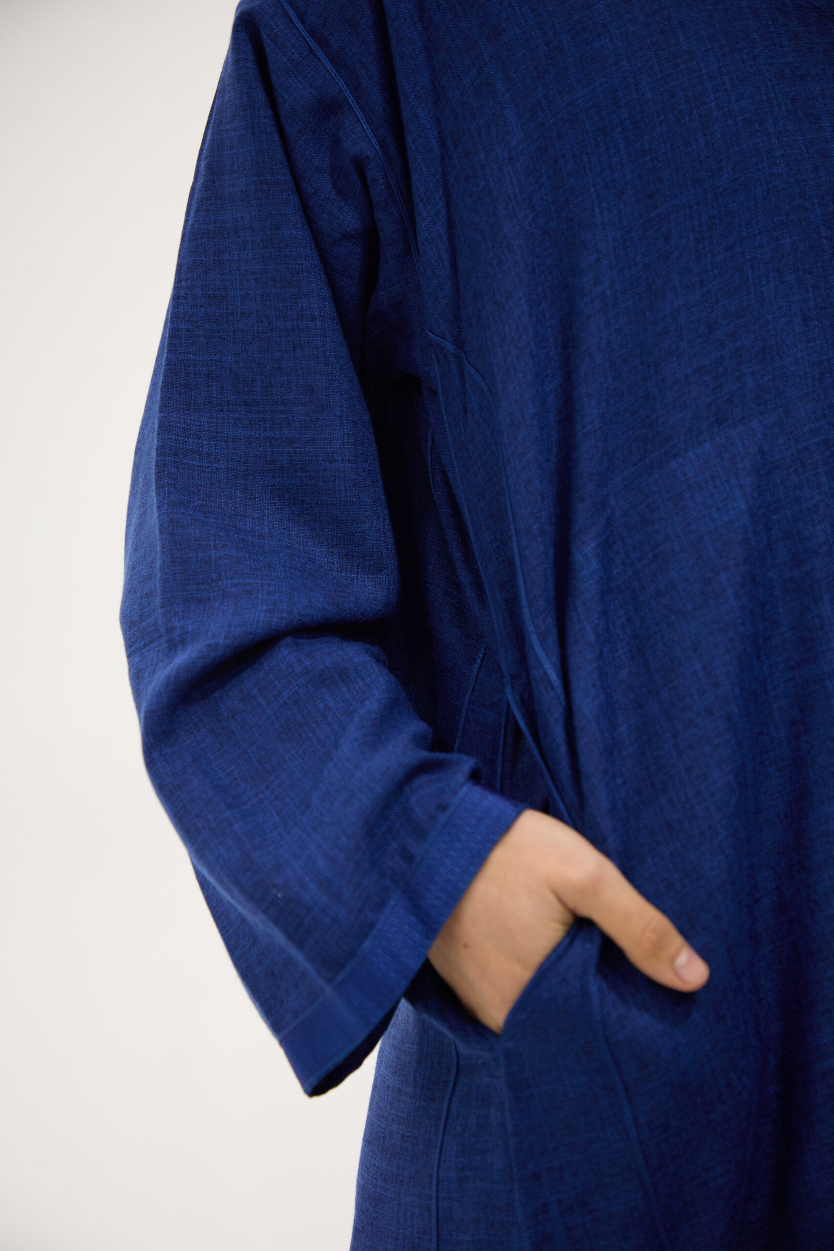 Navy Linen Djellaba, Hooded Thobes