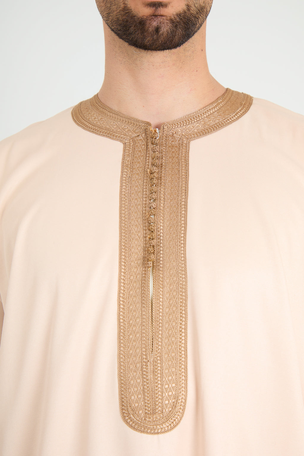 Tan Beige Moroccan Gandoura, Half Sleeve Collection