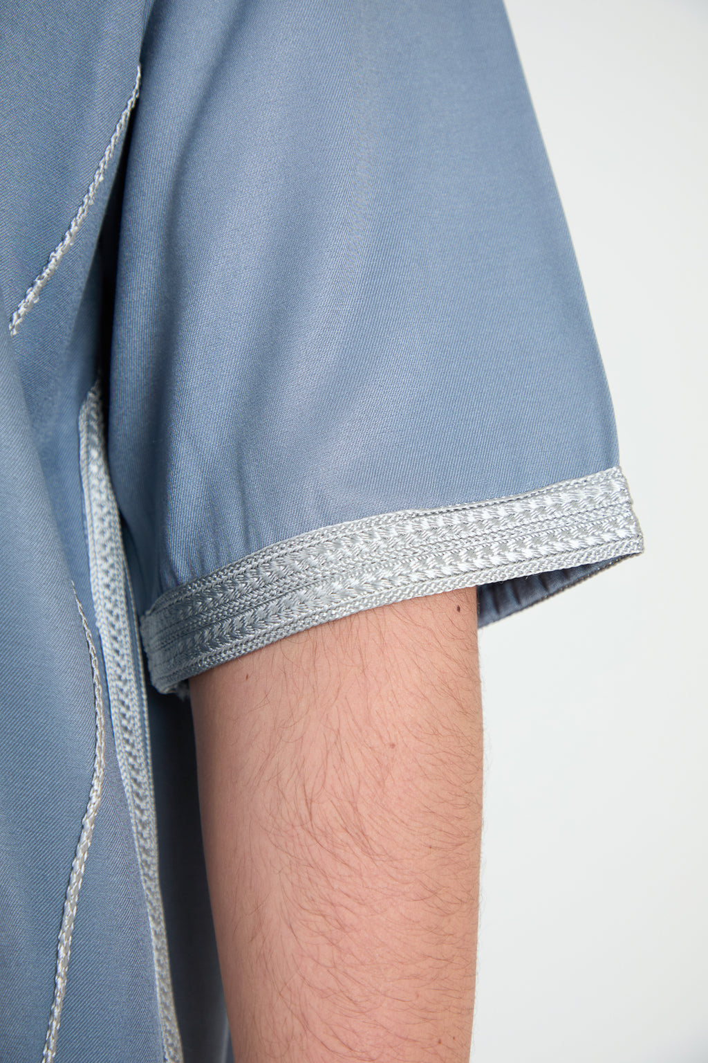 Silver Blue Morrocan Gandoura, Half Sleeve Collection