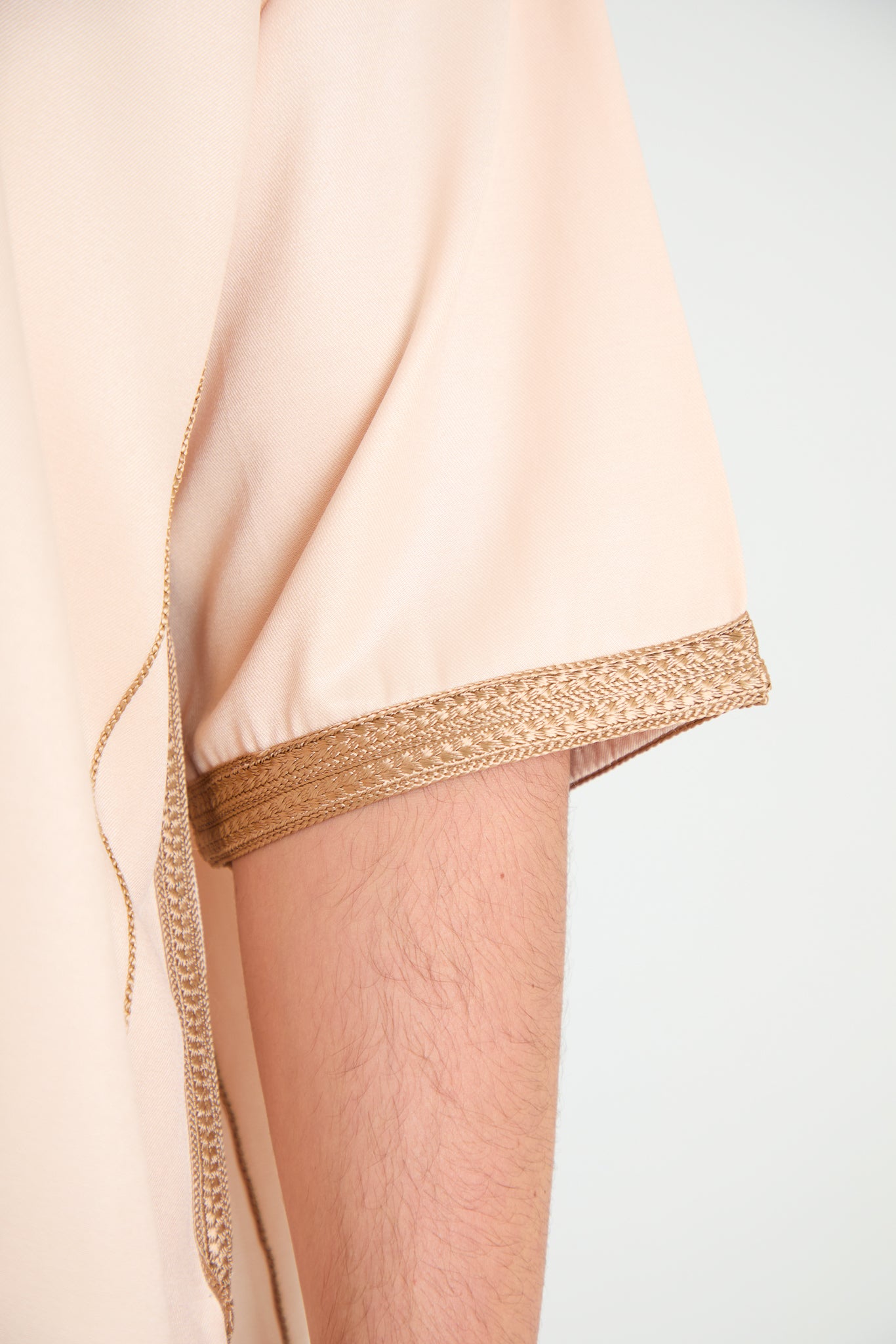 Tan Beige Moroccan Gandoura, Half Sleeve Collection