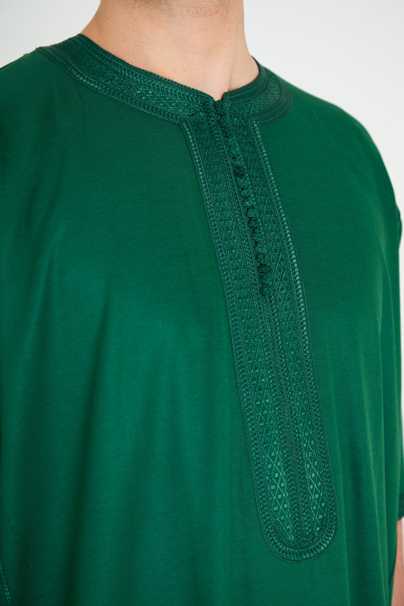 Emerald Green Moroccan Gandoura, Half Sleeve Collection