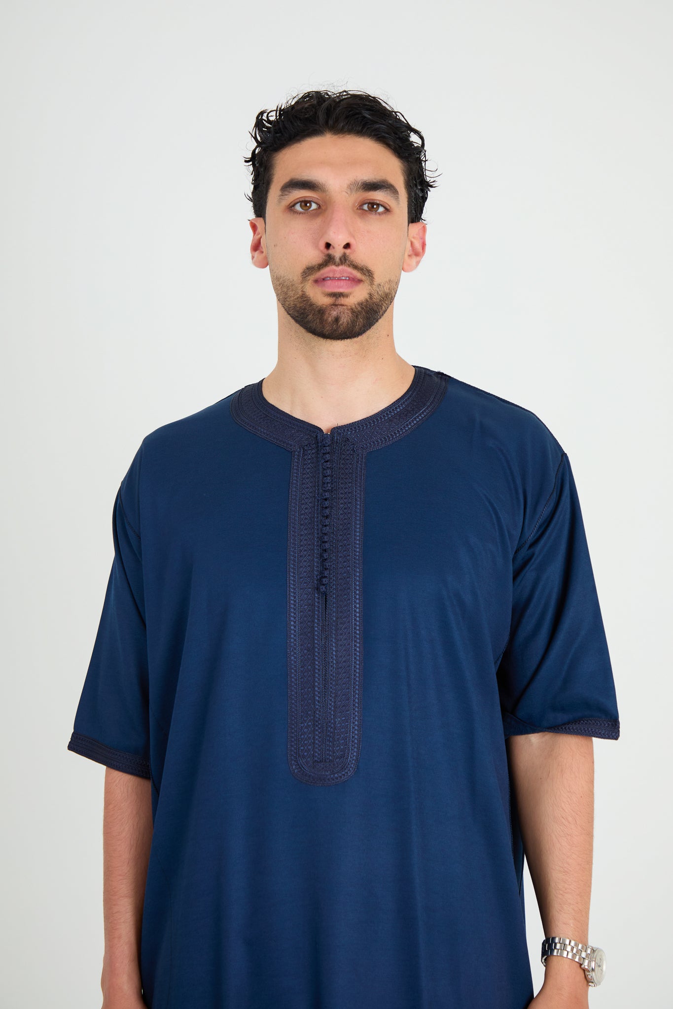 Navy Moroccan Gandoura, Half Sleeve Collection