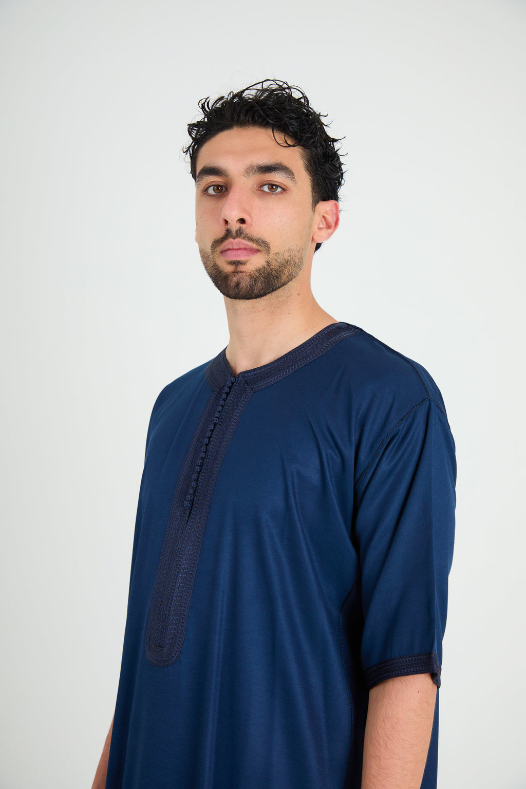 Navy Moroccan Gandoura, Half Sleeve Collection
