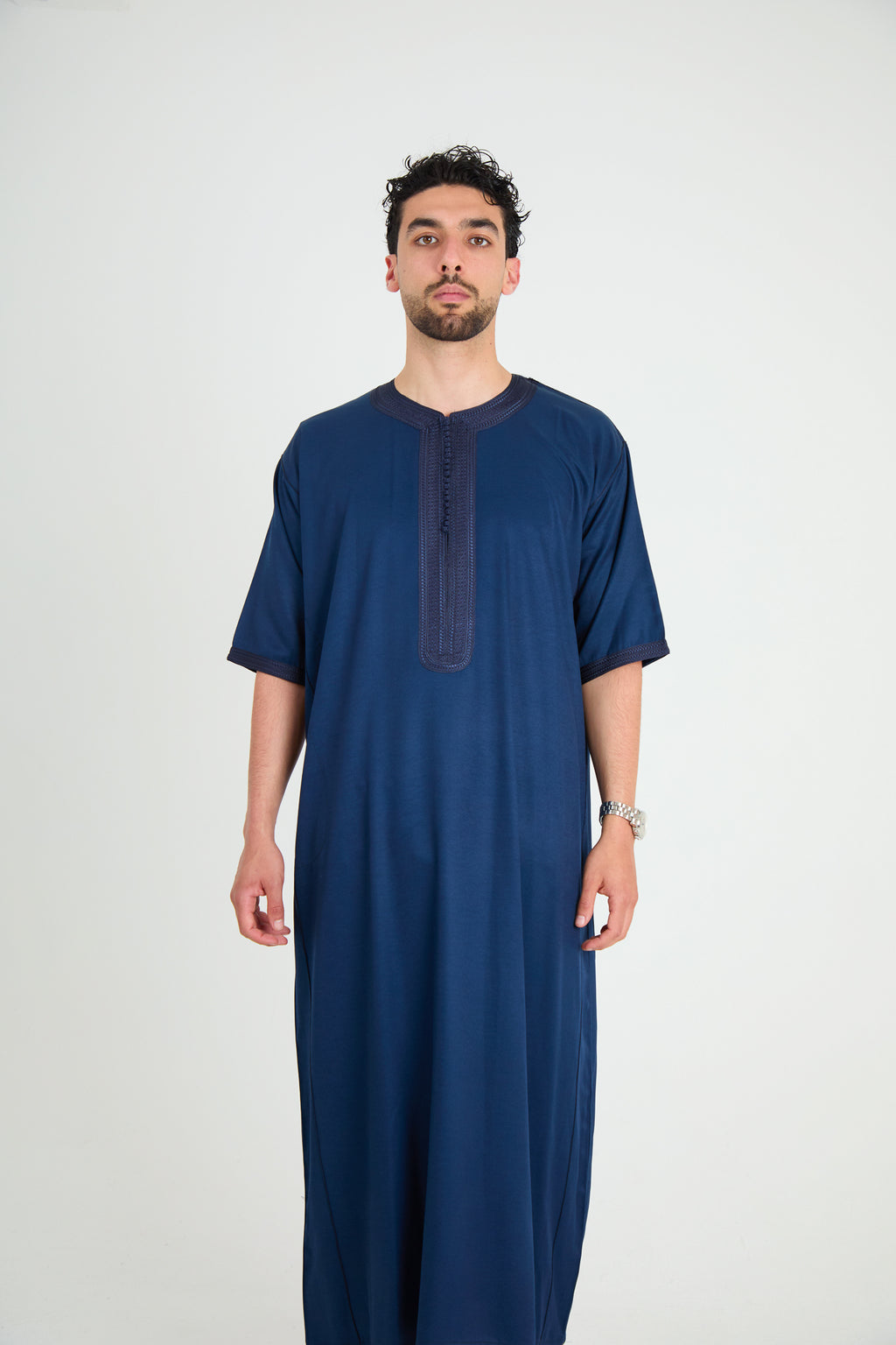 Navy Moroccan Gandoura, Half Sleeve Collection