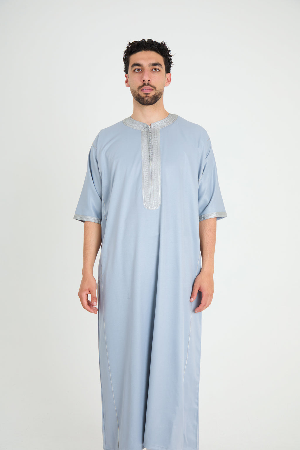 Silver Moroccan Gandoura, Half Sleeve Collection