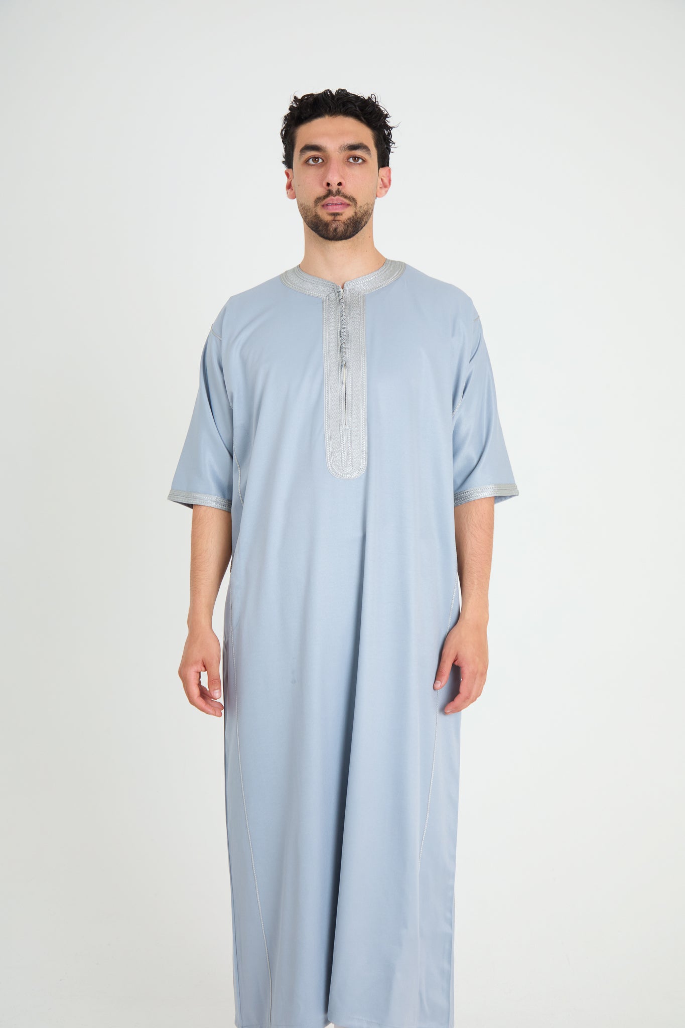Silver Moroccan Gandoura, Half Sleeve Collection