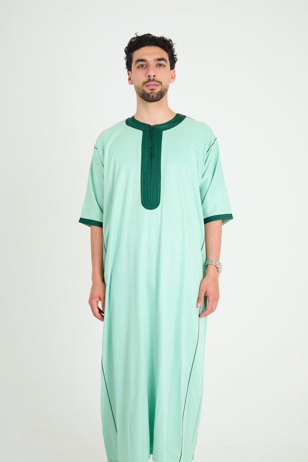 Matcha Moroccan Gandoura, Half Sleeve Collection