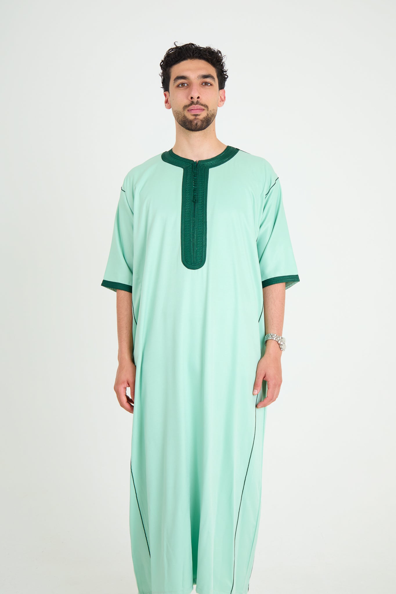 Matcha Moroccan Gandoura, Half Sleeve Collection
