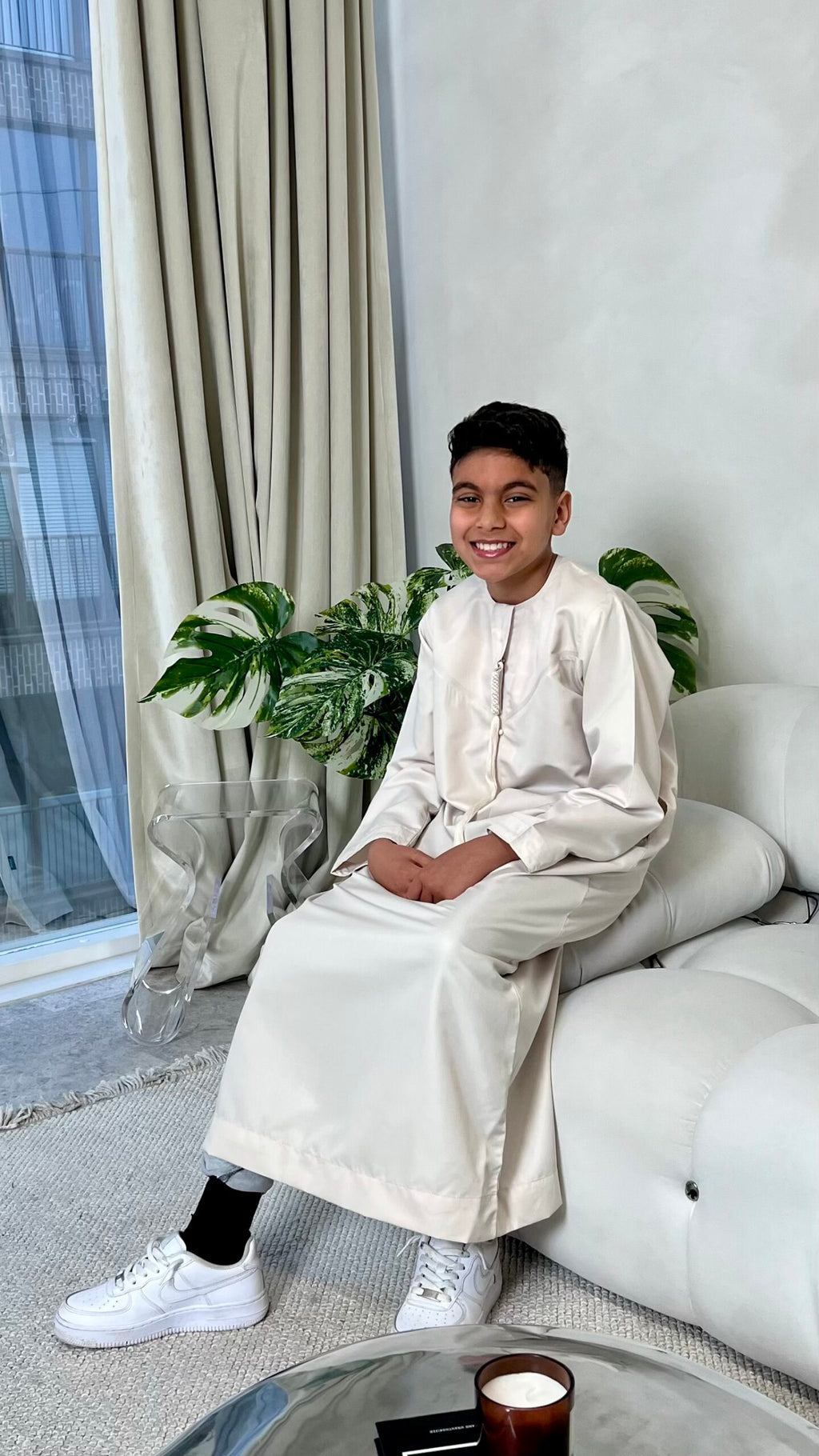 Sand Beige Emirati Kids, Emirati Thobes