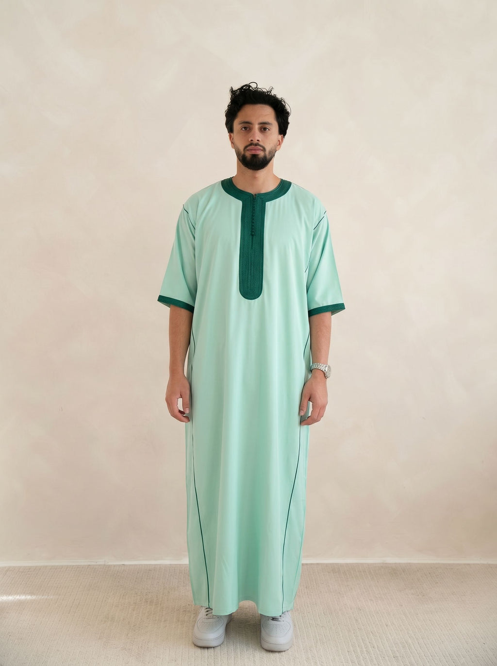 Matcha Half Sleeve Emirati Thobe